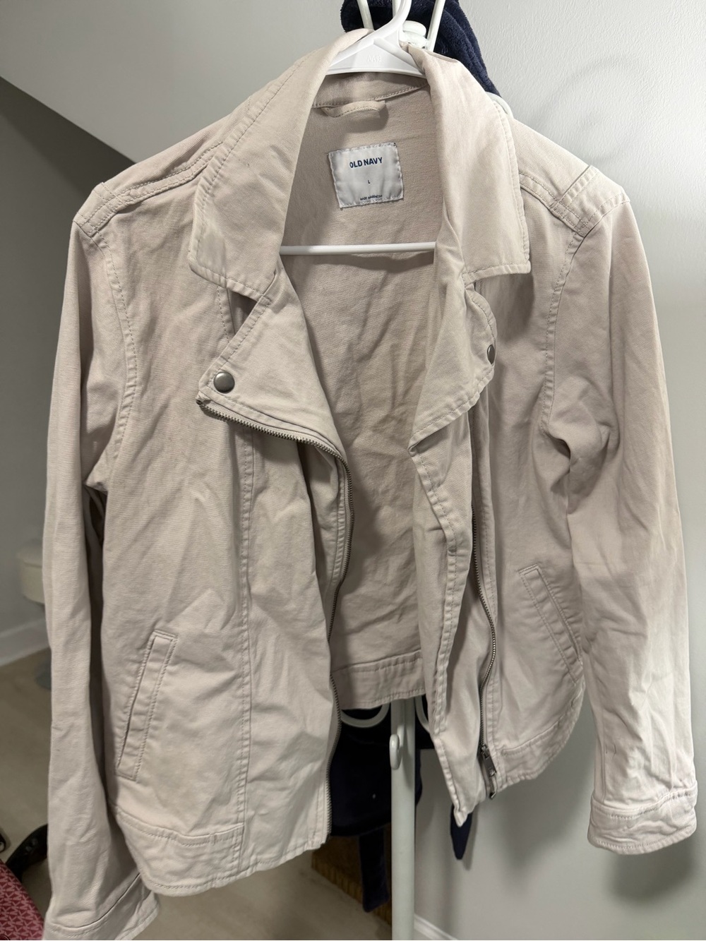 Old Navy Beige Utility Moto Jacket - Picture 1 of 4